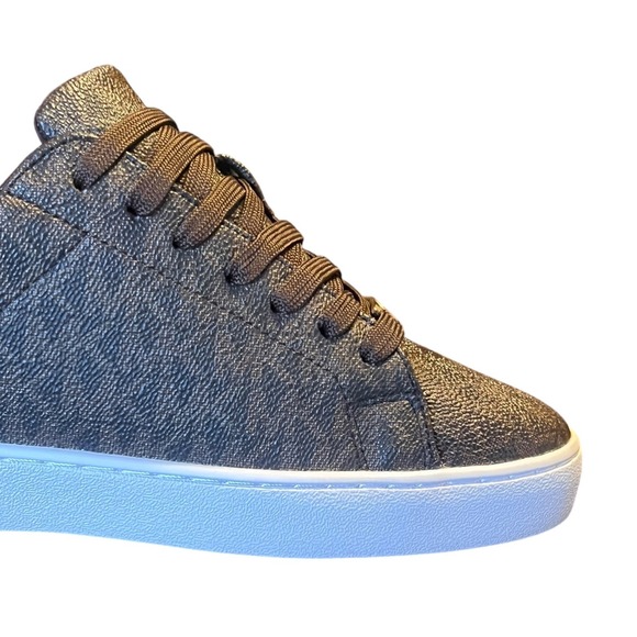 Michael Kors Womens Brown Monogram Logo Low Top Sneakers Shoes 8.5M 001201 - Picture 7 of 16